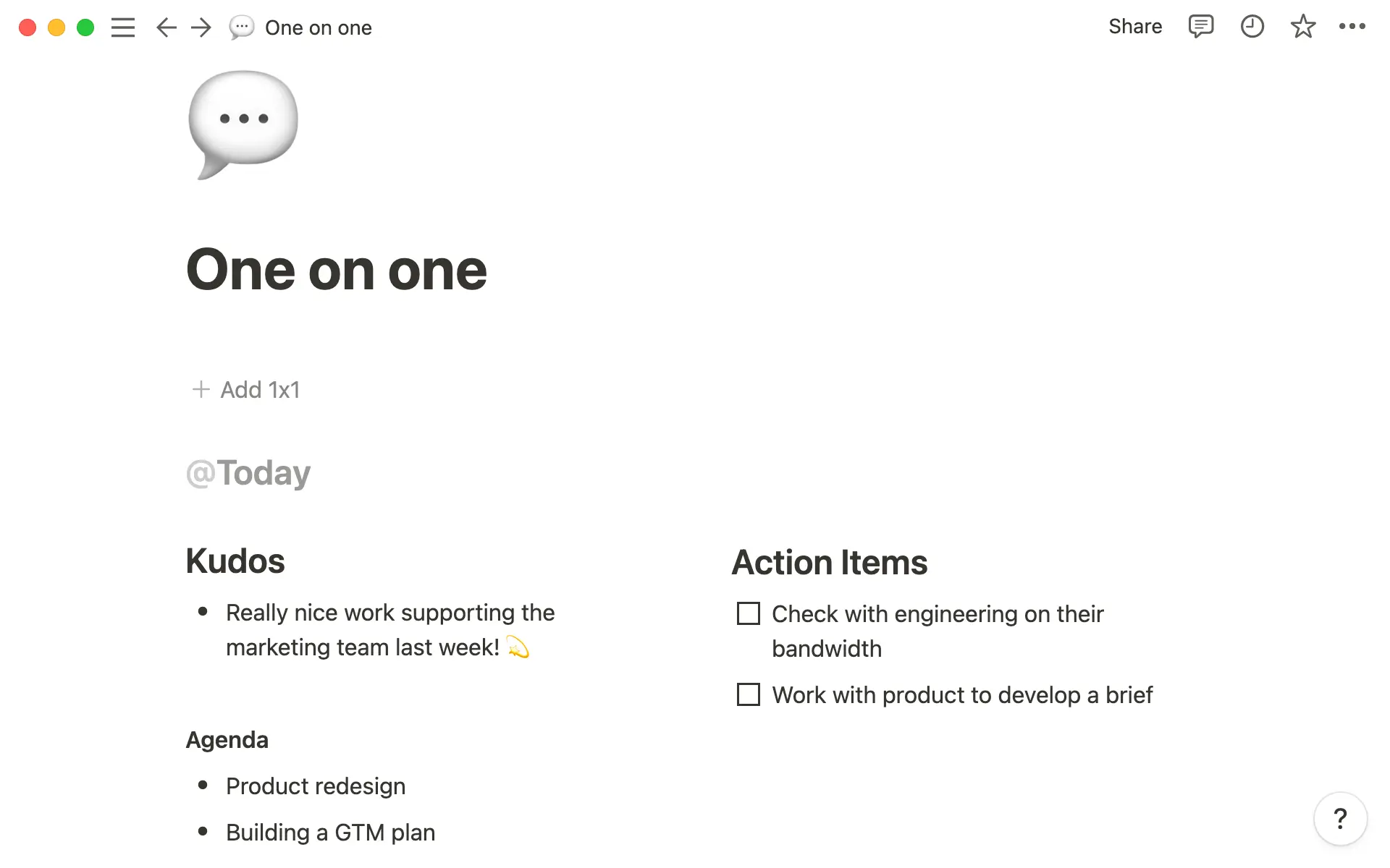 Kudos are a great way to start the meeting.