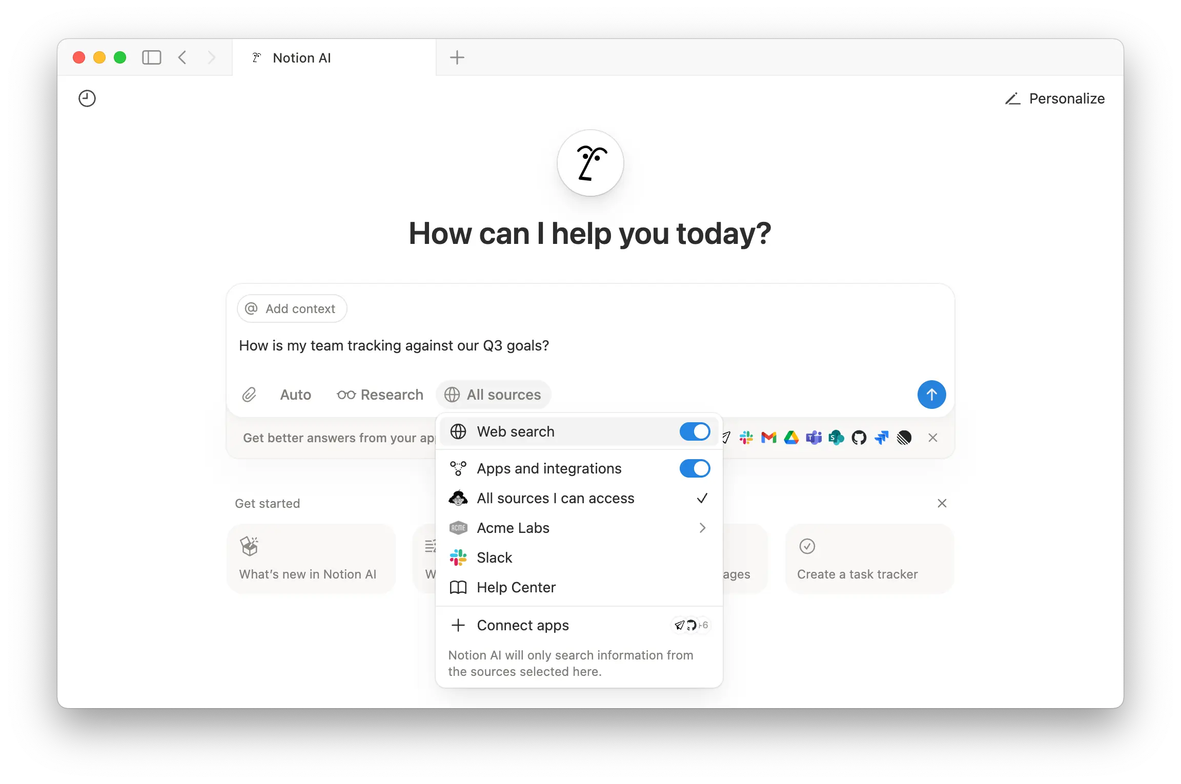 hc: enterprise search