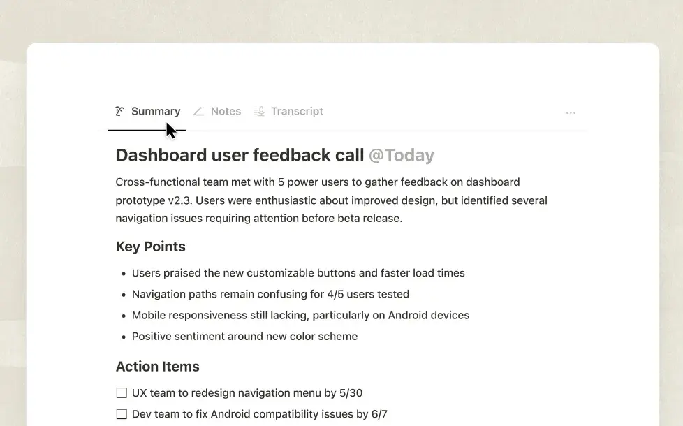 Meeting Notes - NAFW