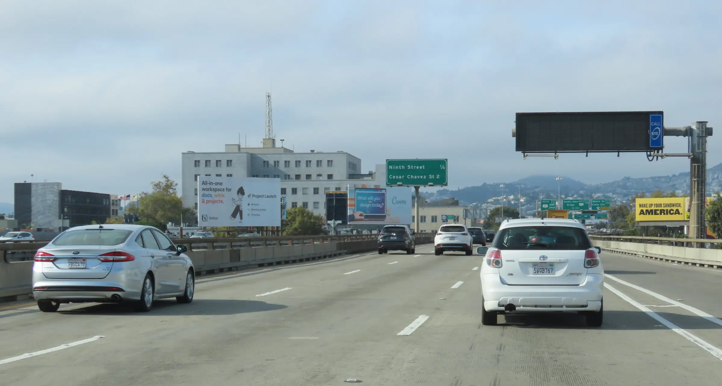 A camouflaged Notion billboard. Can you spot it?