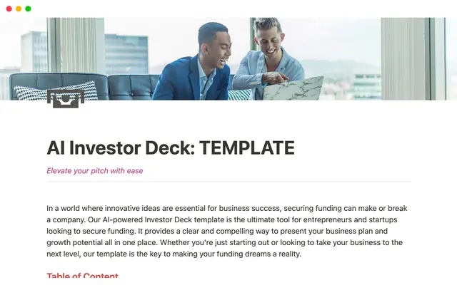 AI Investor Deck