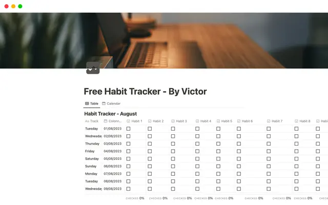 Habit Tracker - By Victor