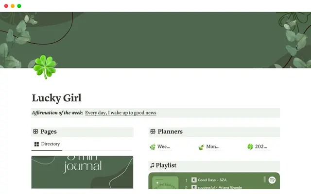 Ultimate "Lucky Girl" Template