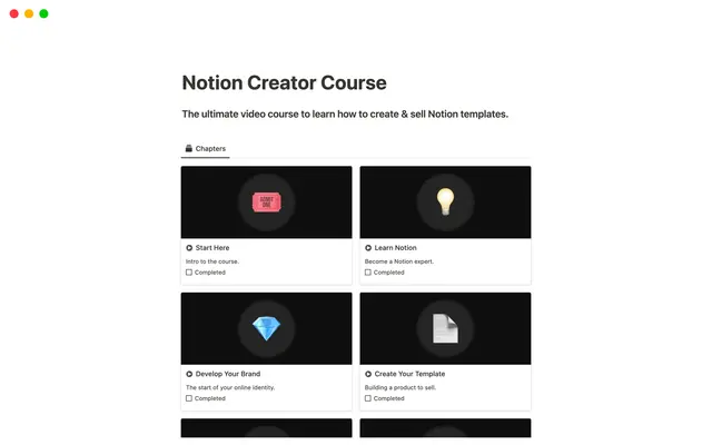 Notion Creator Course