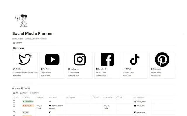 Social Media Planner